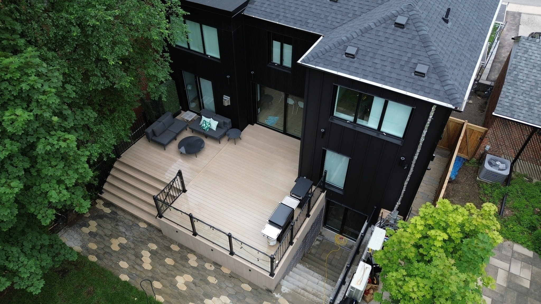 Top view of black house